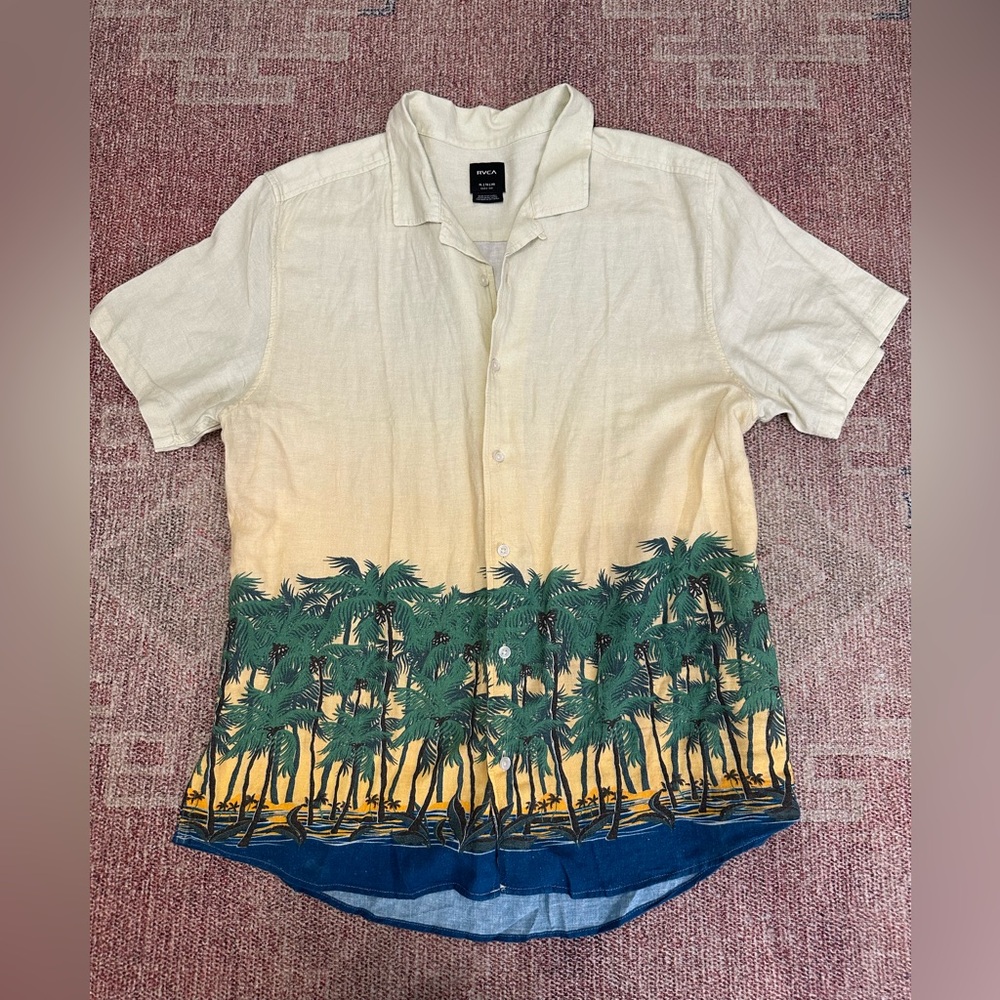 RVCA men’s xl easy fit Hawaiian surf shirt button down